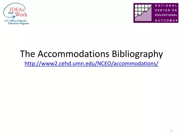 the accommodations bibliography http www2 cehd umn edu nceo accommodations
