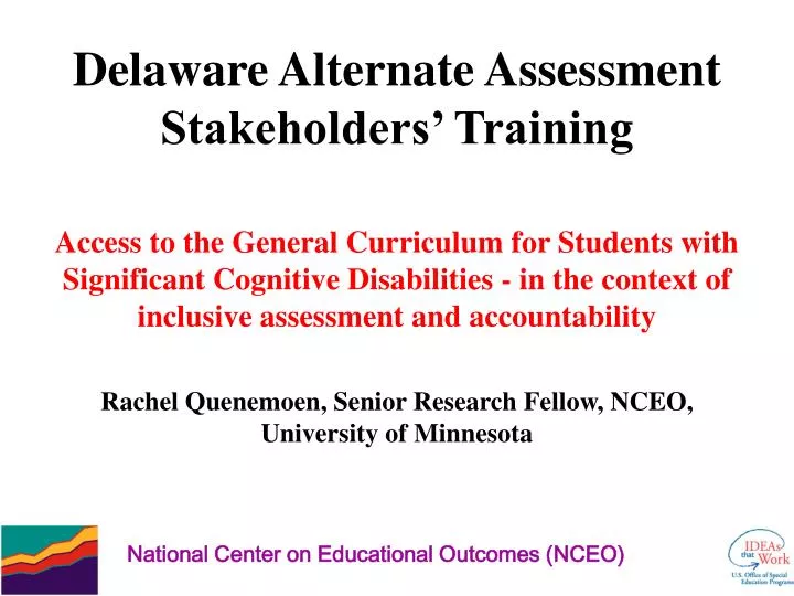 delaware alternate assessment stakeholders training