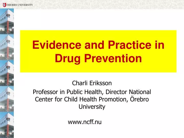 evidence and practice in drug prevention