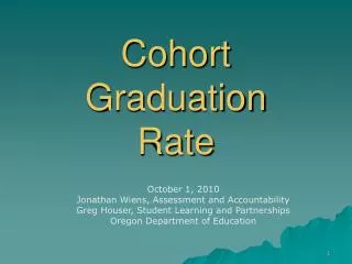 Cohort Graduation Rate