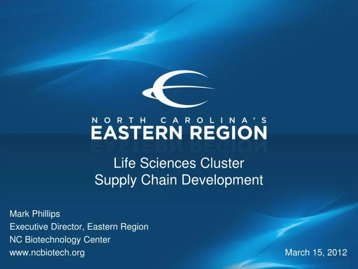 life sciences cluster supply chain development