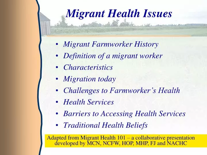 migrant health issues