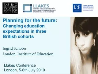 Ingrid Schoon London, Institute of Education