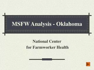 MSFW Analysis - Oklahoma