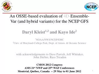 An OSSE-based evaluation of 4D- Ensemble-Var (and hybrid variants) for the NCEP GFS