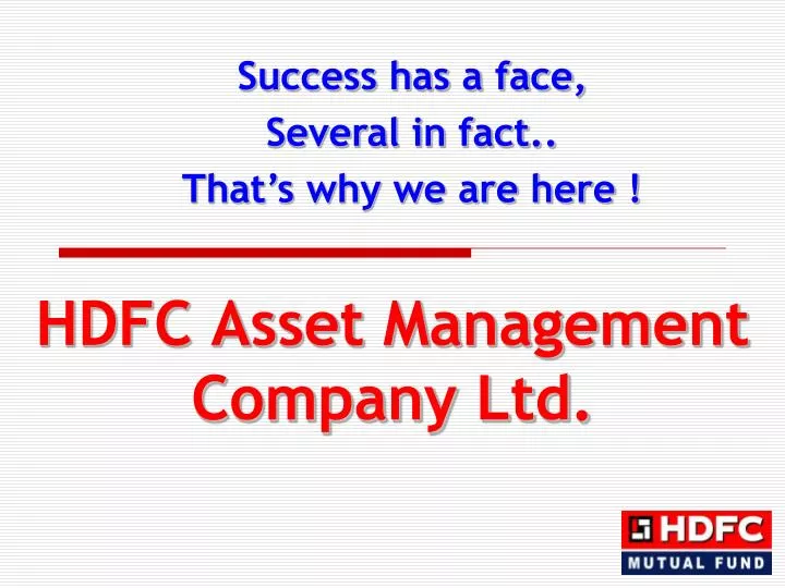 hdfc asset management company ltd