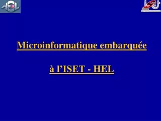 microinformatique embarqu e l iset hel