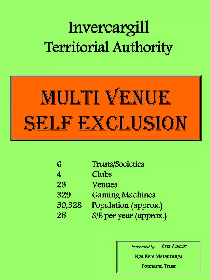 multi venue self exclusion
