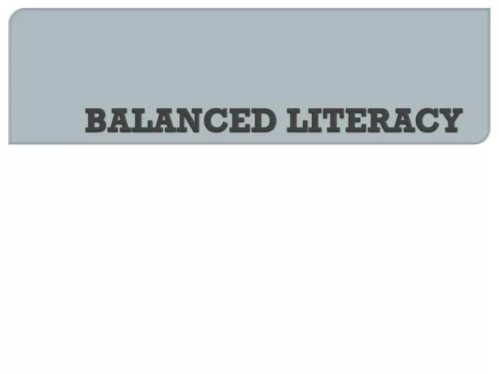 balanced literacy