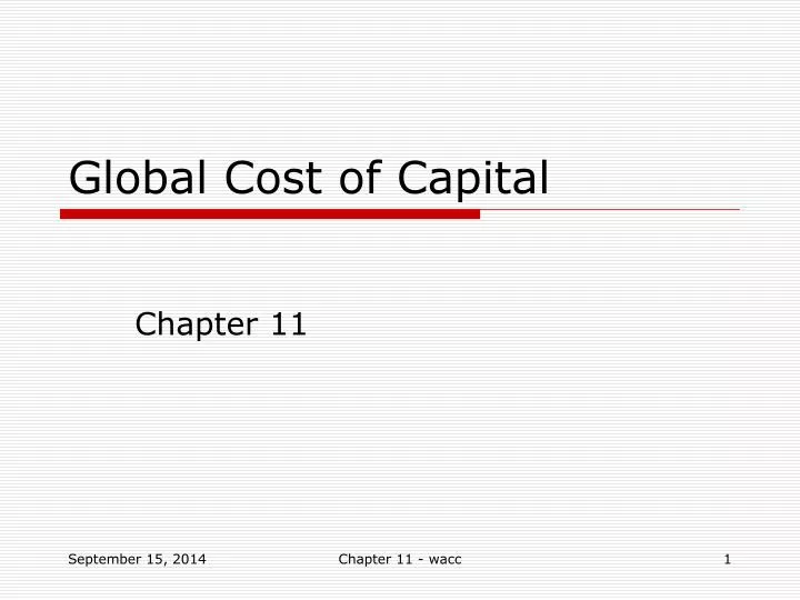 global cost of capital
