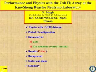 Performance and Physics with the CsI(Tl) Array at the Kuo-Sheng Reactor Neutrino Laboratory
