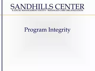 Program Integrity