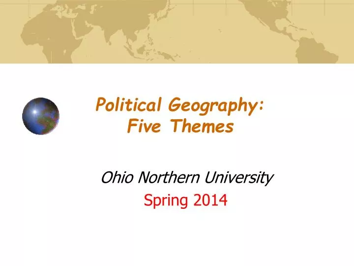 political geography five themes