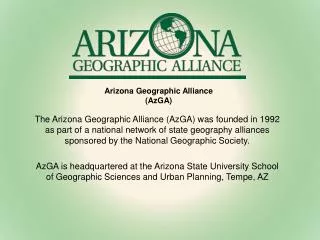 Arizona Geographic Alliance (AzGA)