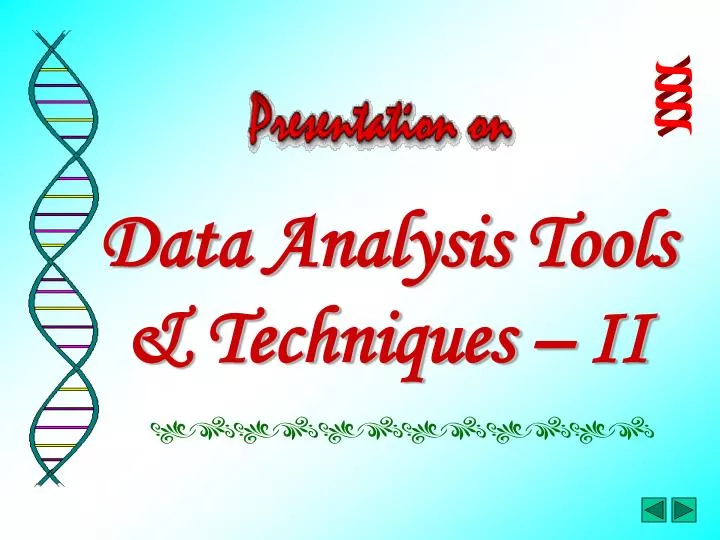 data analysis tools techniques ii