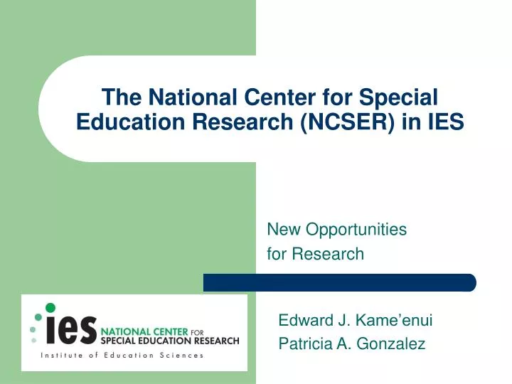 the national center for special education research ncser in ies
