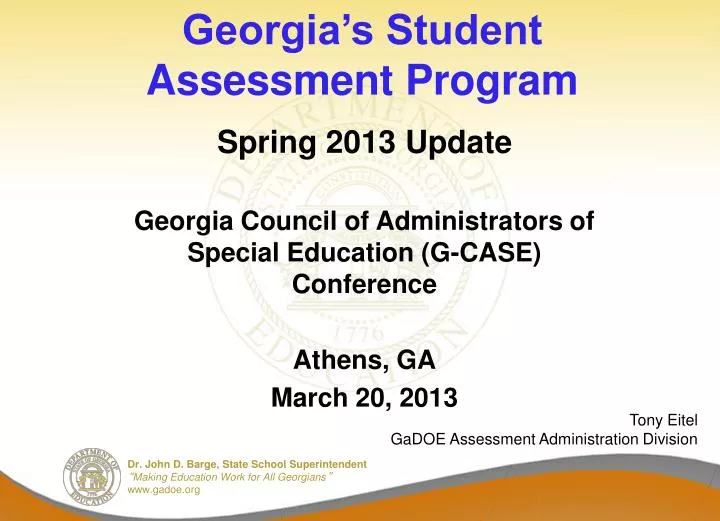 georgia s student assessment program