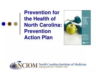 Prevention for the Health of North Carolina: Prevention Action Plan