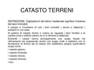 catasto terreni