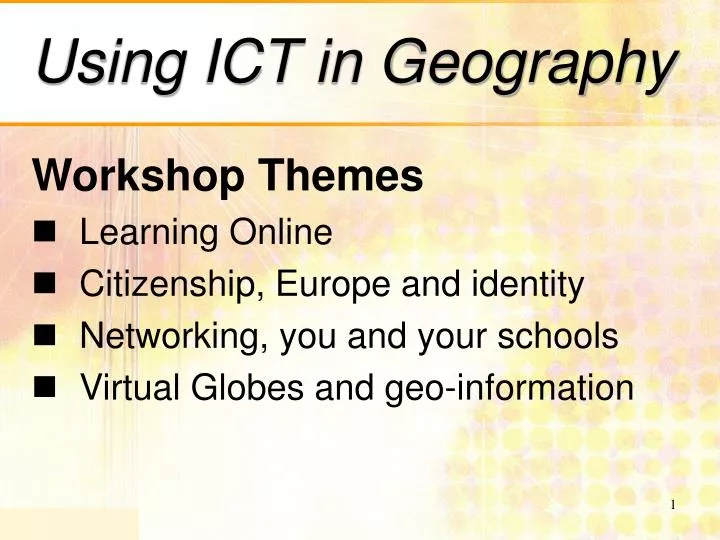 using ict in geography