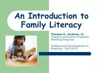 An Introduction to Family Literacy