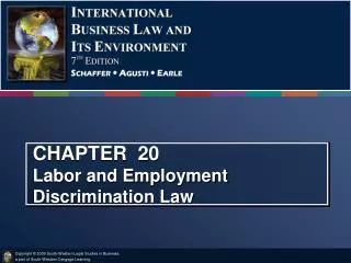 CHAPTER 20 Labor and Employment Discrimination Law