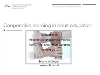 Cooperative learning in adult education