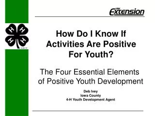 How Do I Know If Activities Are Positive For Youth?