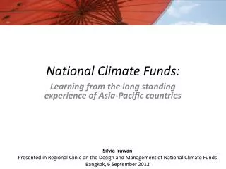National Climate Funds: