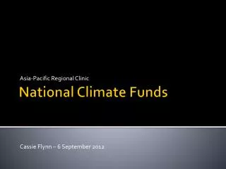 National Climate Funds