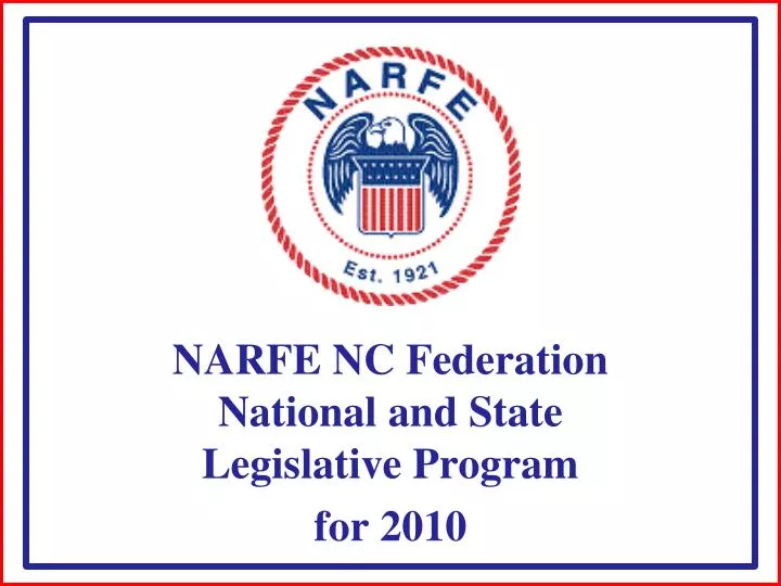 narfe nc federation national and state legislative program for 2010