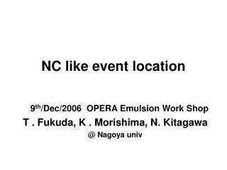 NC like event location