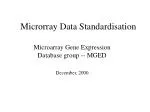 Standardization of Microarray Gene Expression Data: Establishing Public Repositories - slide 1