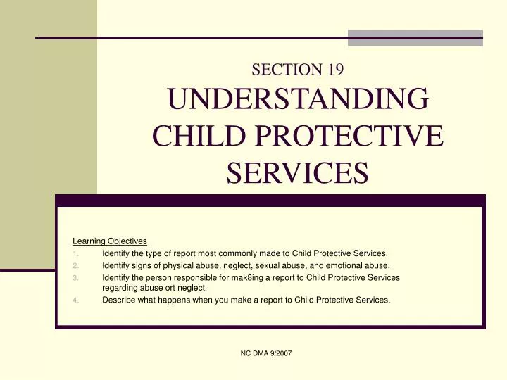 section 19 understanding child protective services