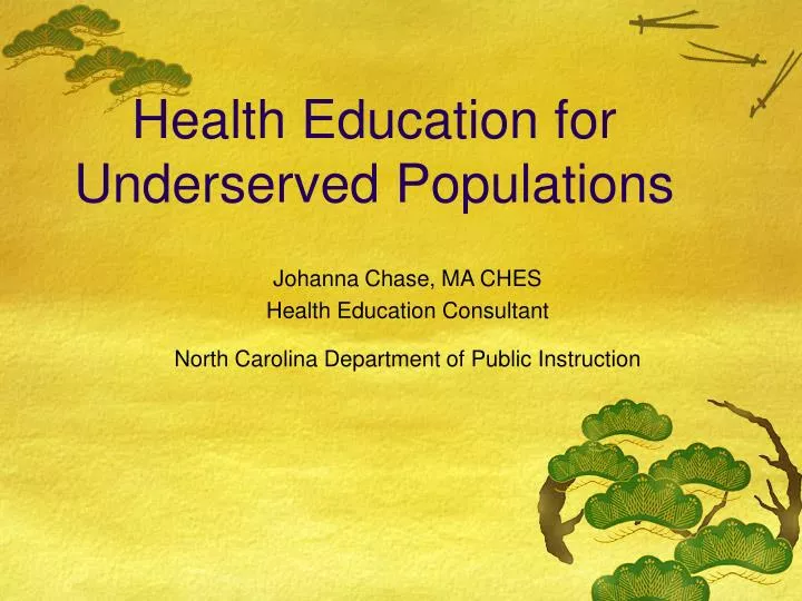 health education for underserved populations