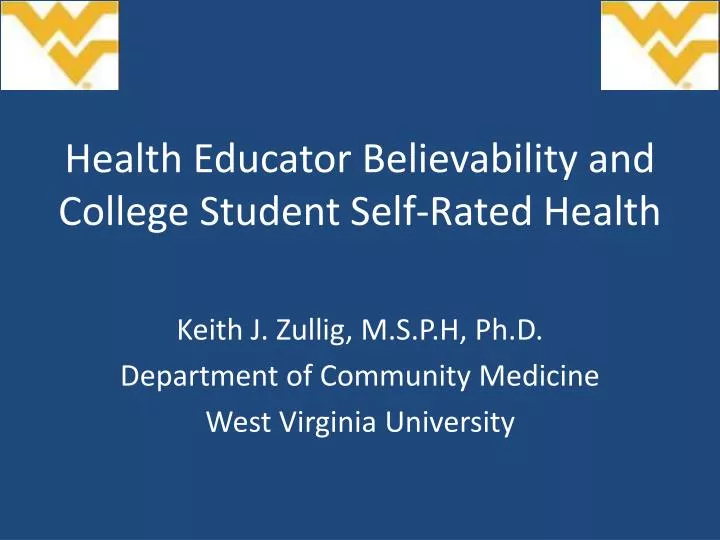 health educator believability and college student self rated health