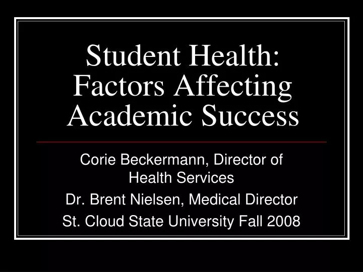 student health factors affecting academic success