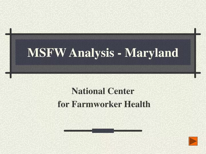 msfw analysis maryland