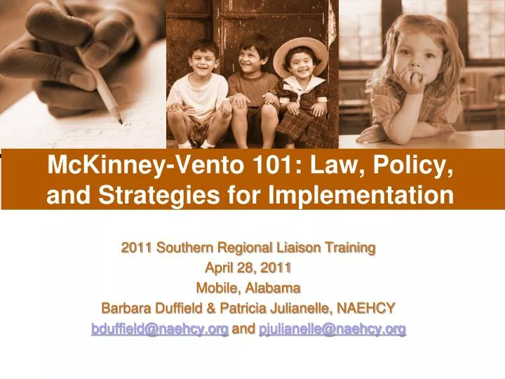 mckinney vento 101 law policy and strategies for implementation