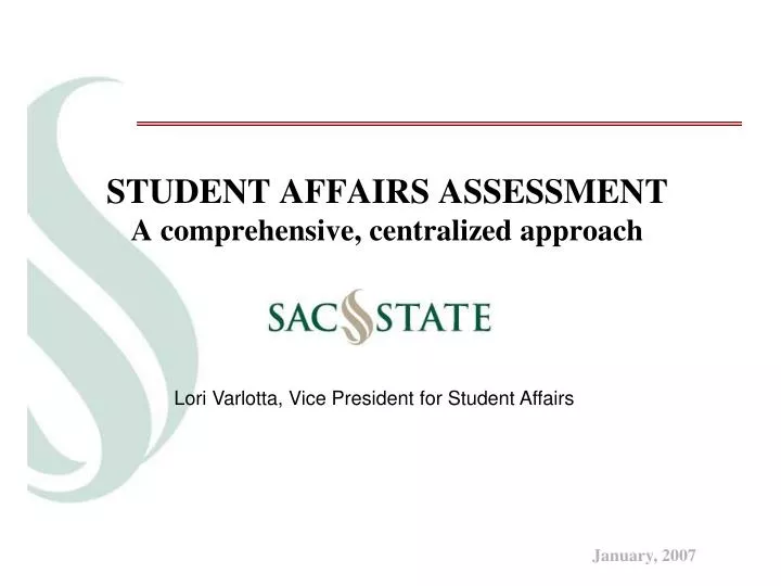 student affairs assessment a comprehensive centralized approach
