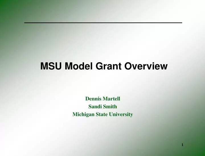 msu model grant overview