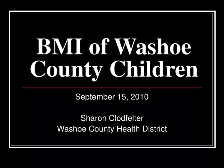 bmi of washoe county children