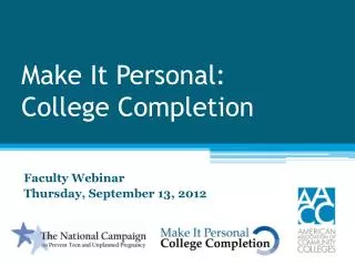 Make It Personal: College Completion