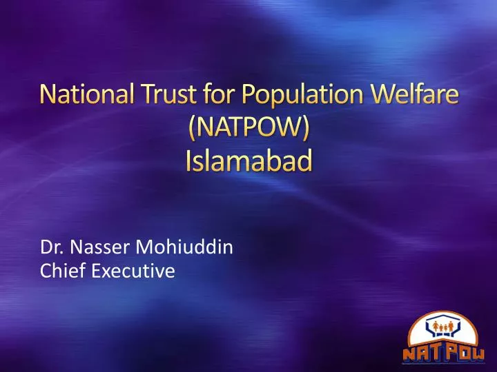 national trust for population welfare natpow islamabad