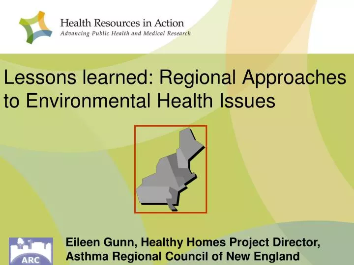 lessons learned regional approaches to environmental health issues