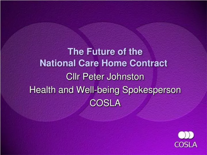the future of the national care home contract