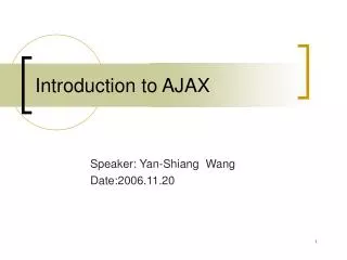 Introduction to AJAX