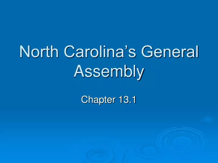north carolina s general assembly