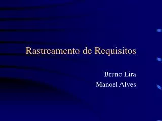 rastreamento de requisitos