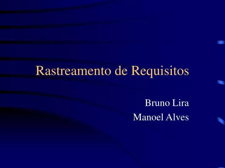 rastreamento de requisitos